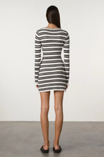 Load image into Gallery viewer, MARLE STRIPE TEXTURED KNIT MINI DRESS
