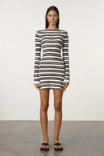 Load image into Gallery viewer, MARLE STRIPE TEXTURED KNIT MINI DRESS