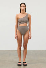 Load image into Gallery viewer, COCOA GRID TEXTURED ONE PIECE