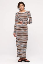 Load image into Gallery viewer, KNIT SKIRT - BLACK STRIPE