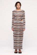 Load image into Gallery viewer, KNIT SKIRT - BLACK STRIPE