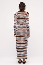 Load image into Gallery viewer, KNIT SKIRT - BLACK STRIPE
