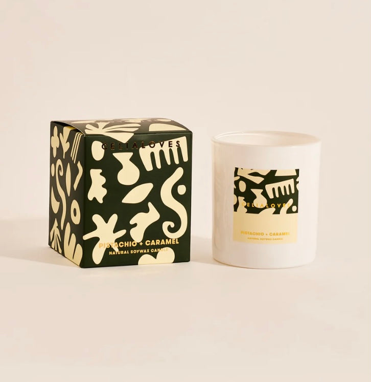 Pistachio & Caramel candle 395gms
