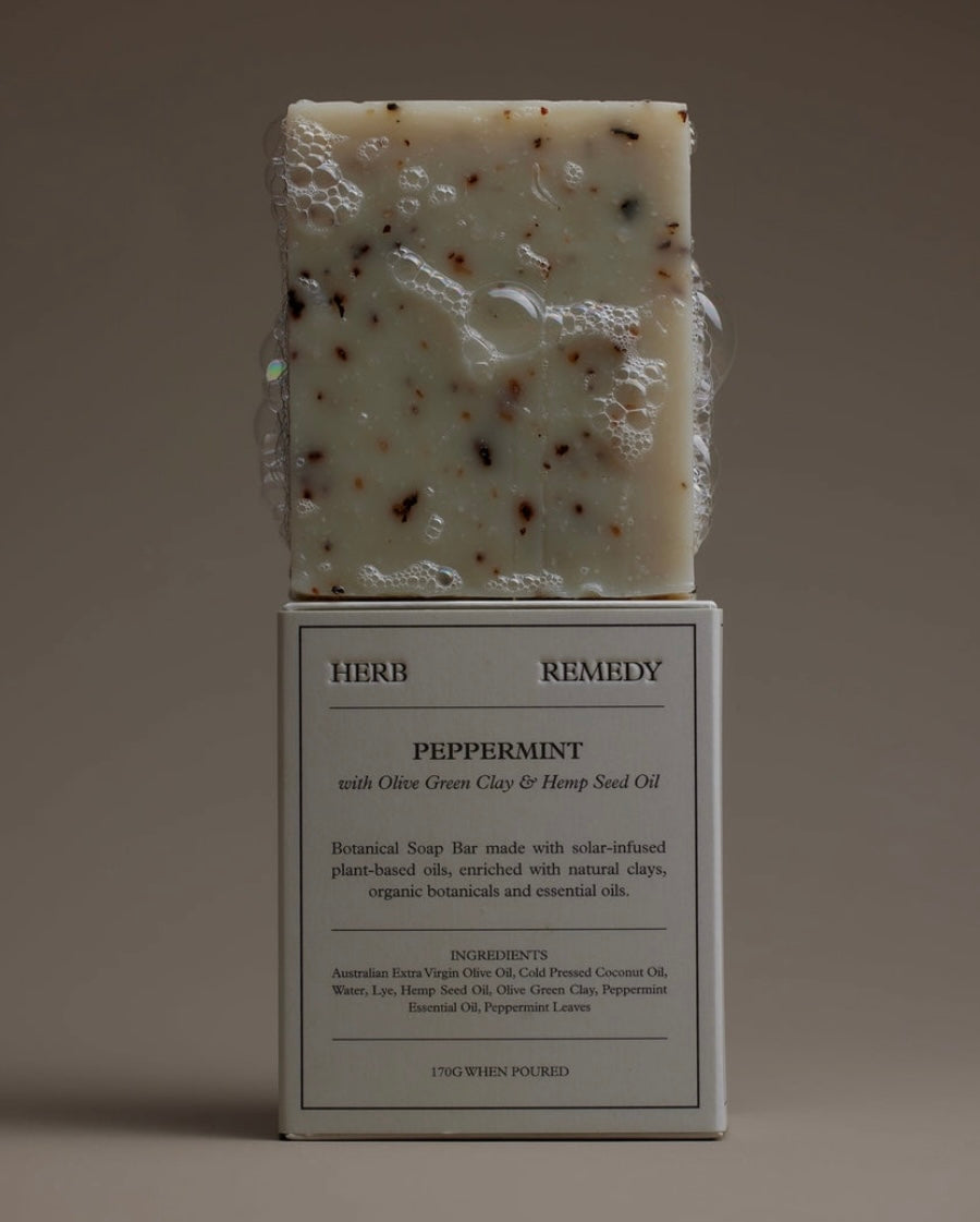 Botanical soap Bar: Peppermint & Hemp Seed Oil