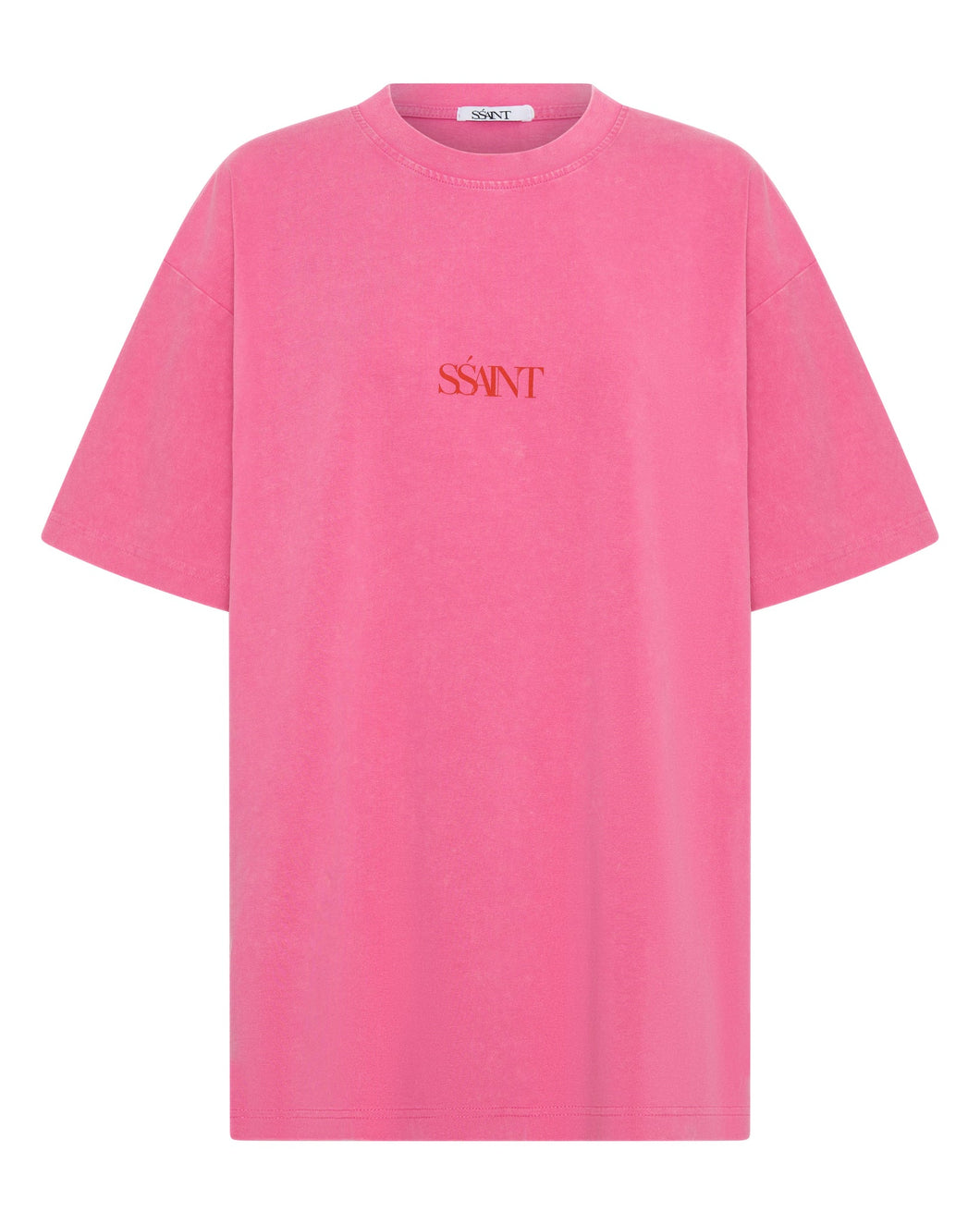 No Vacancy Tee Dark Pink Acid Wash