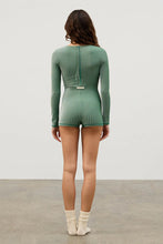 Load image into Gallery viewer, STRIPE RIB BODYSUIT - TALLOW GREEN

