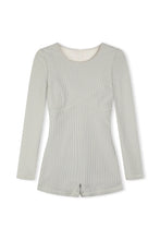 Load image into Gallery viewer, STRIPE RIB BODYSUIT - COCONUT
