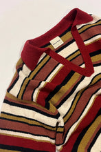 Load image into Gallery viewer, TEXTURED KNIT SHIRT - EARTH STRIPE
