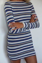 Load image into Gallery viewer, OCEAN RETRO STRIPE KNIT DRESS
