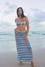 Load image into Gallery viewer, OCEAN RETRO STRIPE PANELLED KNIT SKIRT
