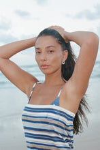 Load image into Gallery viewer, OCEAN RETRO STRIPE PANELLED KNIT SKIRT
