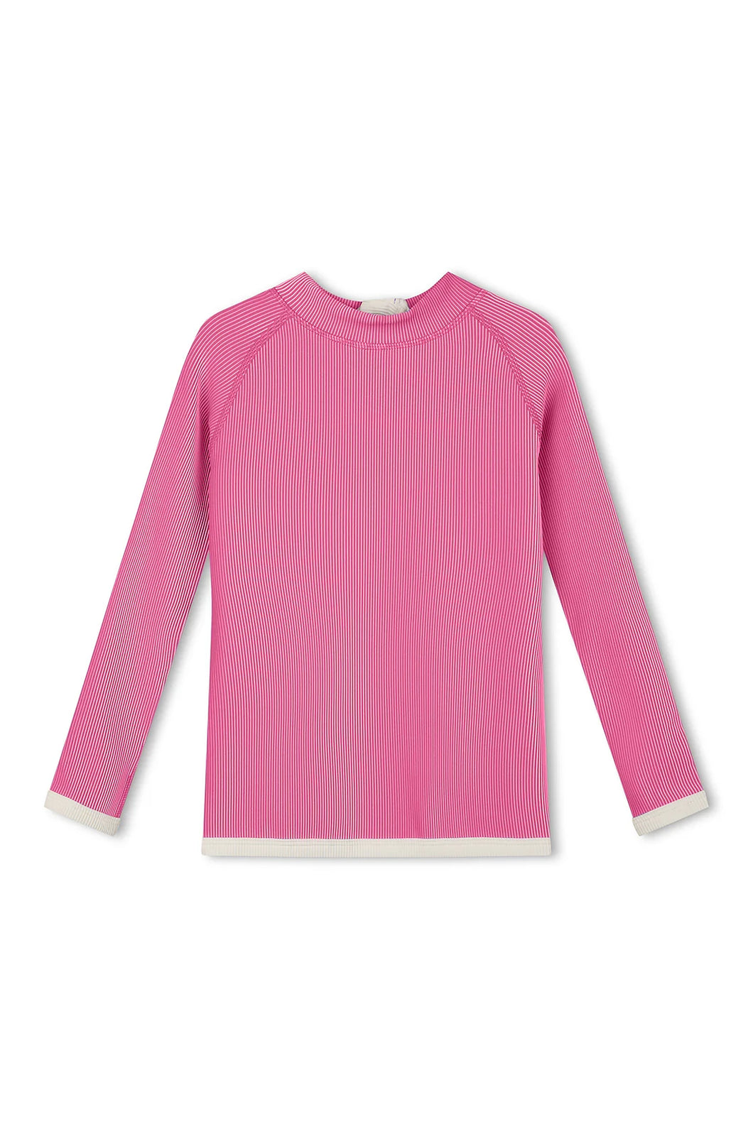 MINI STRIPE RIB RASHIE - SHELL PINK