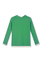 Load image into Gallery viewer, MINI STRIPE RIB RASHIE - PARROT GREEN
