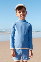 Load image into Gallery viewer, MINI STRIPE RIB RASHIE - SKY
