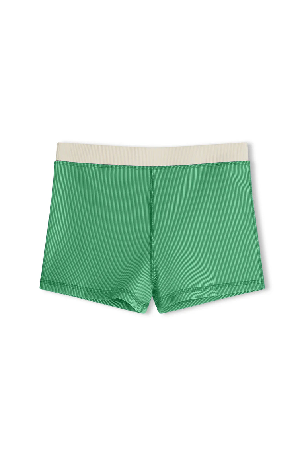 STRIPE RIB SHORT - PARROT GREEN