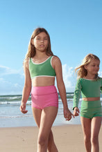 Load image into Gallery viewer, MINI STRIPE RIB BOY SHORT - SHELL PINK
