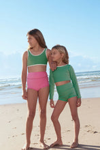 Load image into Gallery viewer, MINI STRIPE RIB BOY SHORT - SHELL PINK
