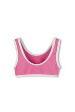 Load image into Gallery viewer, MINI STRIPE RIB SCOOP BIKINI TOP - SHELL PINK
