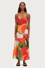 Load image into Gallery viewer, COTTON SILK DRESS - RED FLORAL

