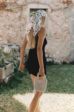 Load image into Gallery viewer, CRINKLE KNIT MINI DRESS - BLACK
