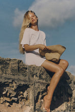 Load image into Gallery viewer, T-SHIRT KNIT DRESS - WHITE
