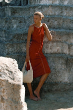 Load image into Gallery viewer, Gathered Knit Dress - Red
