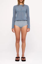 Load image into Gallery viewer, Textured Knit Cardigan - Denim Blue
