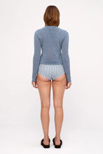 Load image into Gallery viewer, Textured Knit Cardigan - Denim Blue
