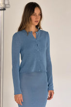 Load image into Gallery viewer, Textured Knit Cardigan - Denim Blue
