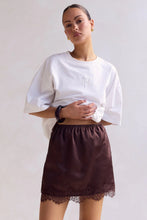 Load image into Gallery viewer, ASTER LACE MINI SKIRT (CHOCOLATE)
