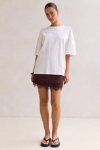 Load image into Gallery viewer, ASTER LACE MINI SKIRT (CHOCOLATE)

