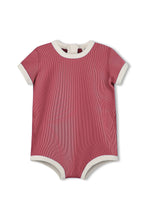 Load image into Gallery viewer, Mini Stripe Infant Onesie - Clay Red
