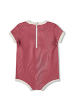Load image into Gallery viewer, Mini Stripe Infant Onesie - Clay Red
