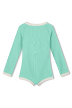 Load image into Gallery viewer, Mini Stripe Rashie Onesie - Aqua
