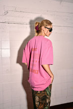 Load image into Gallery viewer, No Vacancy Tee Dark Pink Acid Wash
