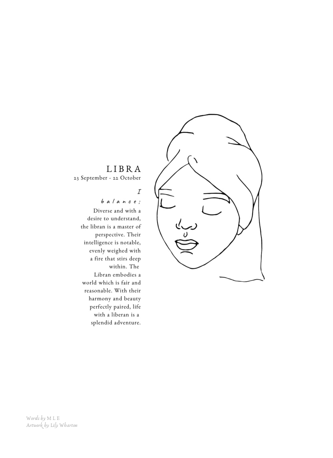 ZODIAC PRINT- Libra