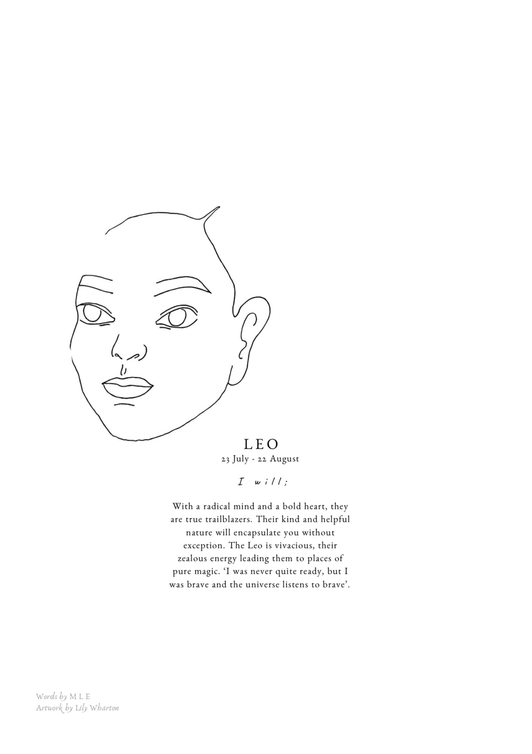 ZODIAC PRINT- Leo