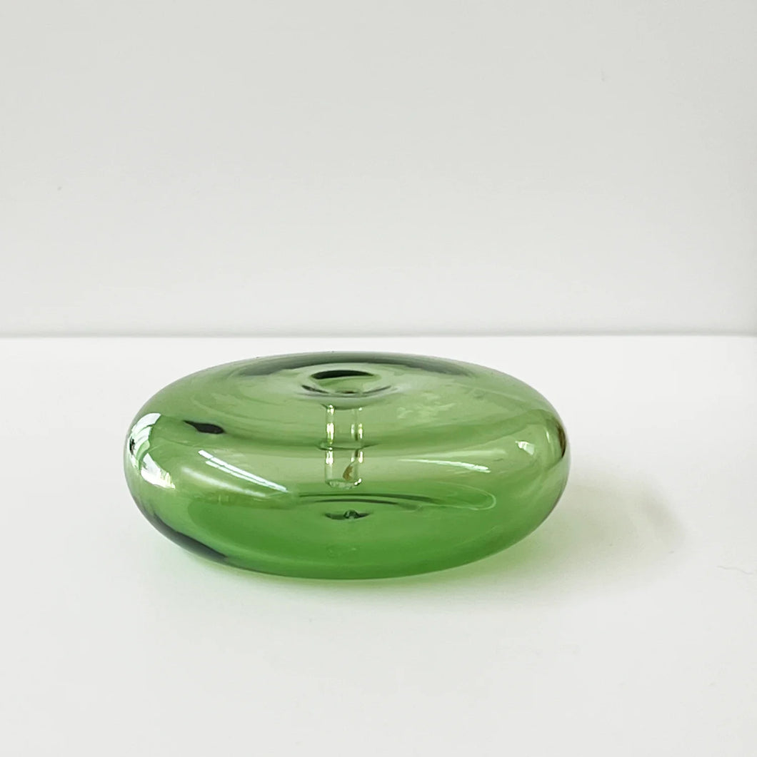 Glass Vessel Incense Holder - Green