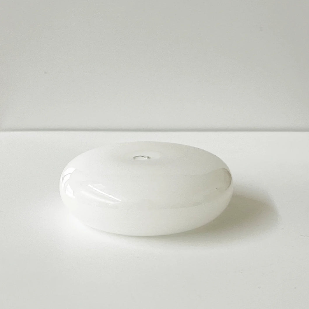 Glass Vessel Incense Holder - White