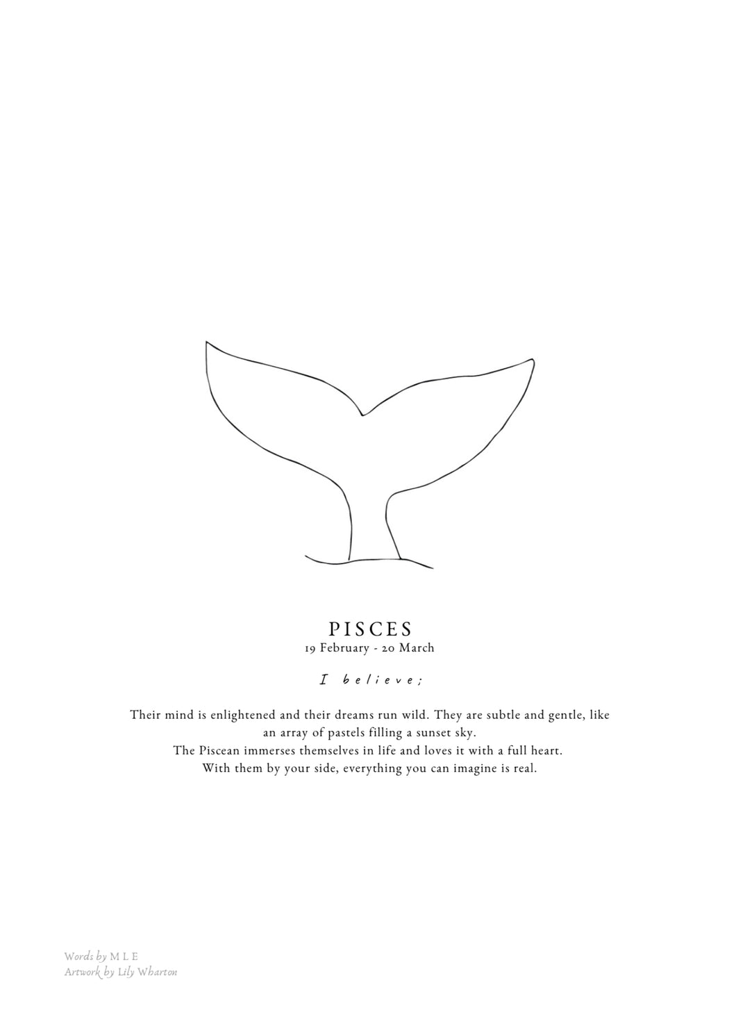 ZODIAC PRINT- Pisces