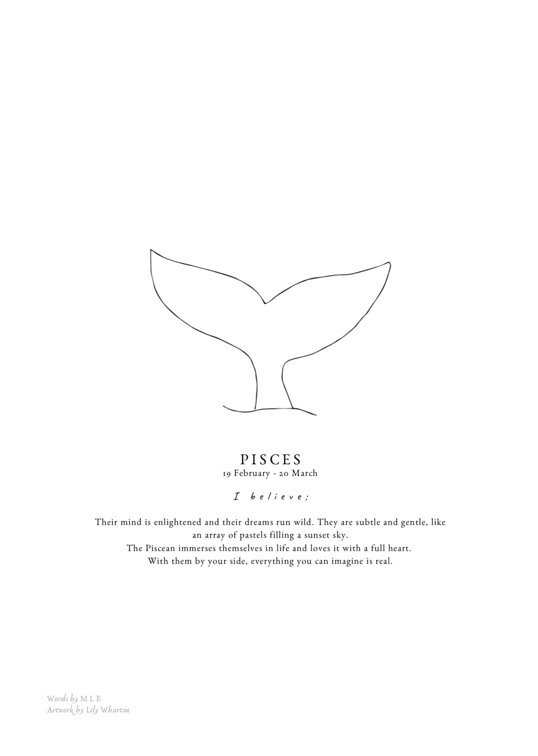 ZODIAC PRINT- Pisces