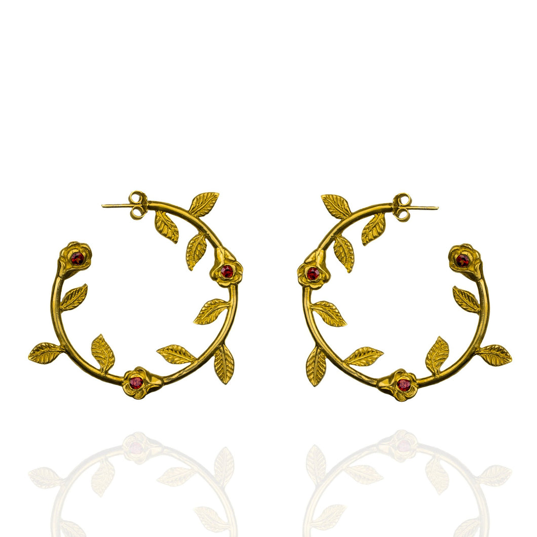 Blossom and Sky Bella Donna Earrings-Gold
