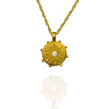 Load image into Gallery viewer, Blossom and Sky Comet necklace with Topaz -Gold
