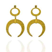 Load image into Gallery viewer, Blossom and Sky Luna earrings-Gold
