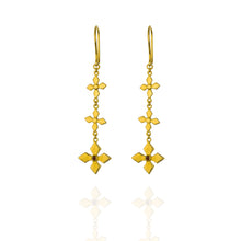 Load image into Gallery viewer, Blossom and Sky Maria Earrings with garnet-Gold
