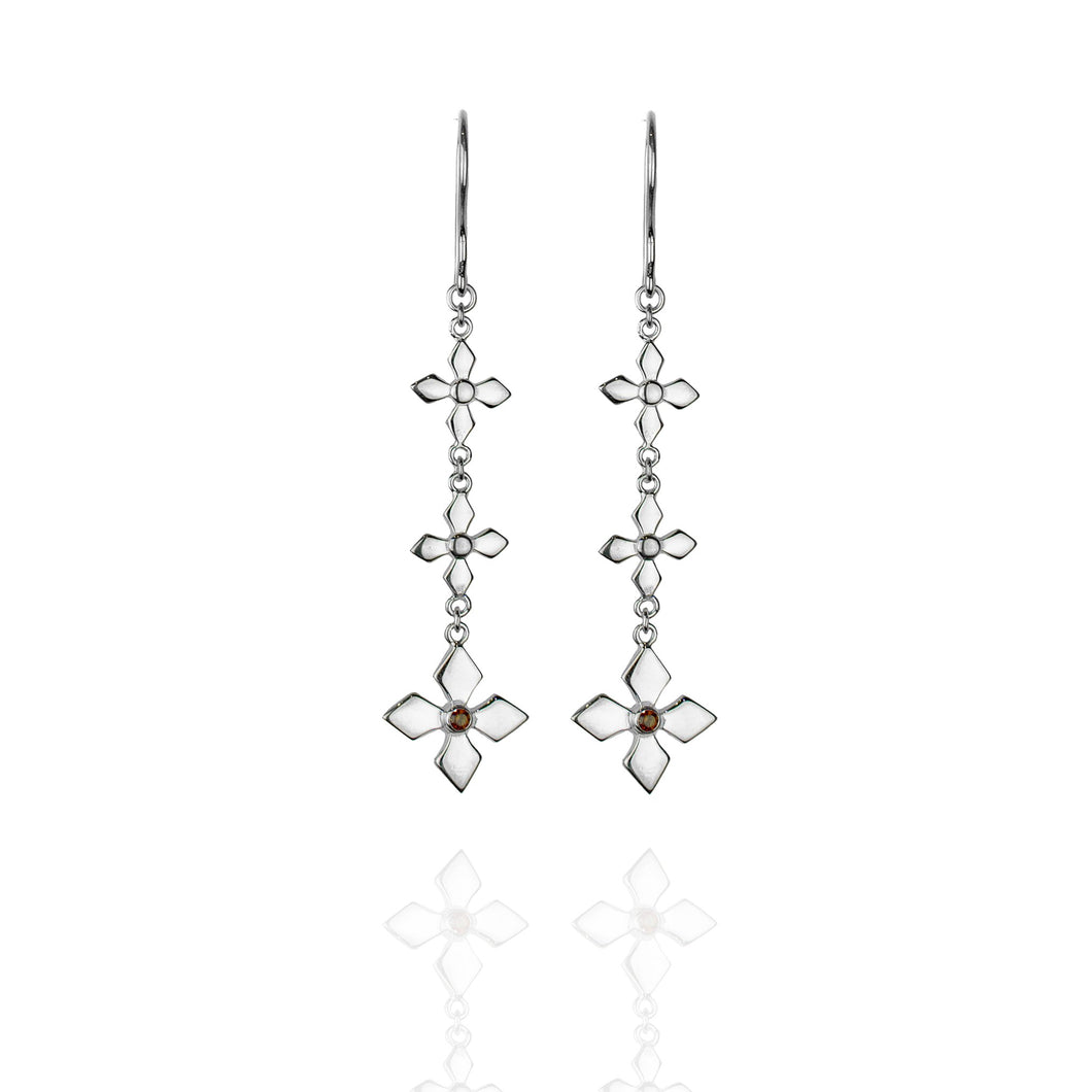 Blossom and Sky maria silver earrings